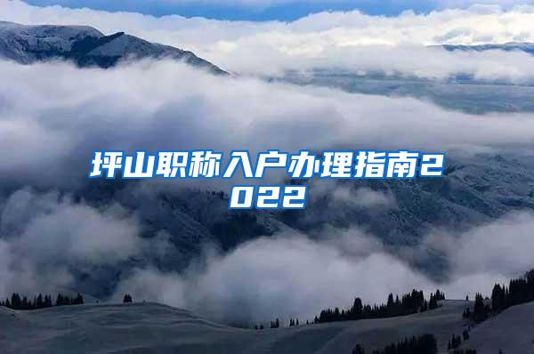 坪山职称入户办理指南2022