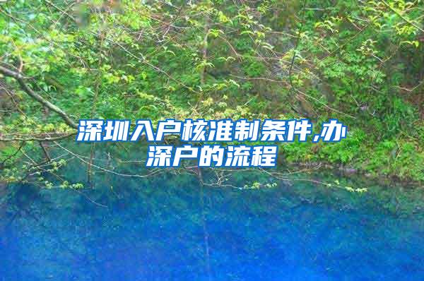 深圳入户核准制条件,办深户的流程