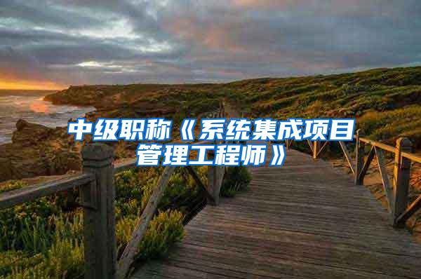 中级职称《系统集成项目管理工程师》