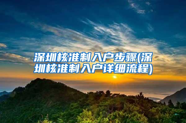 深圳核准制入户步骤(深圳核准制入户详细流程)