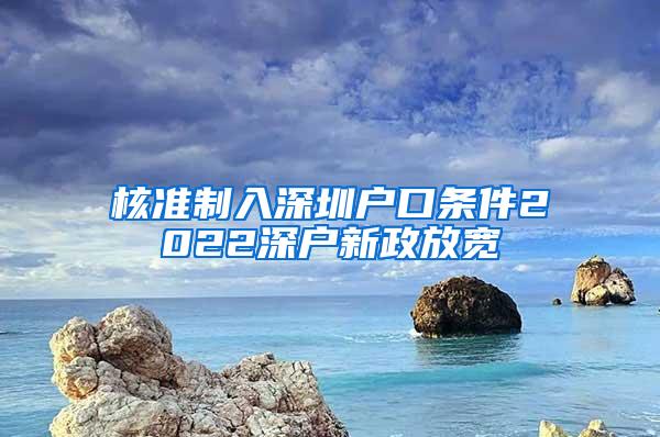 核准制入深圳户口条件2022深户新政放宽