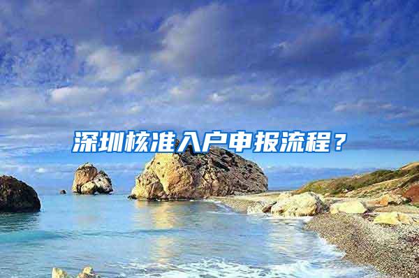 深圳核准入户申报流程？