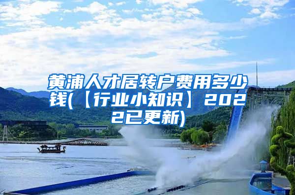 黄浦人才居转户费用多少钱(【行业小知识】2022已更新)