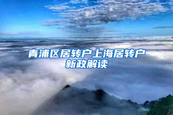 青浦区居转户上海居转户新政解读