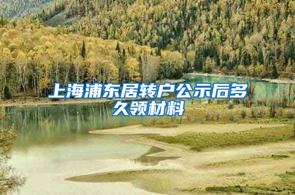 上海浦东居转户公示后多久领材料
