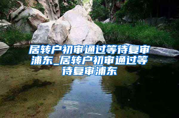 居转户初审通过等待复审浦东_居转户初审通过等待复审浦东