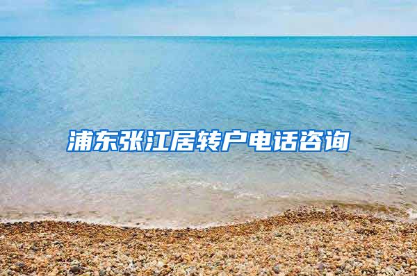 浦东张江居转户电话咨询