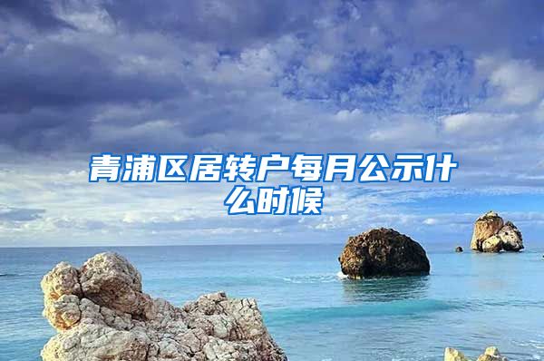 青浦区居转户每月公示什么时候