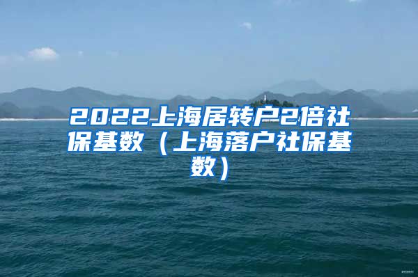 2022上海居转户2倍社保基数（上海落户社保基数）
