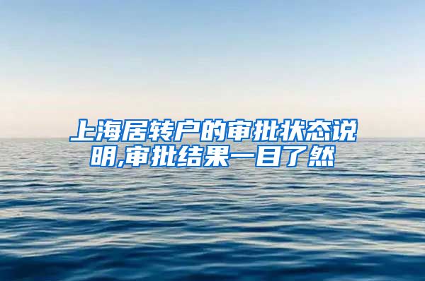 上海居转户的审批状态说明,审批结果一目了然