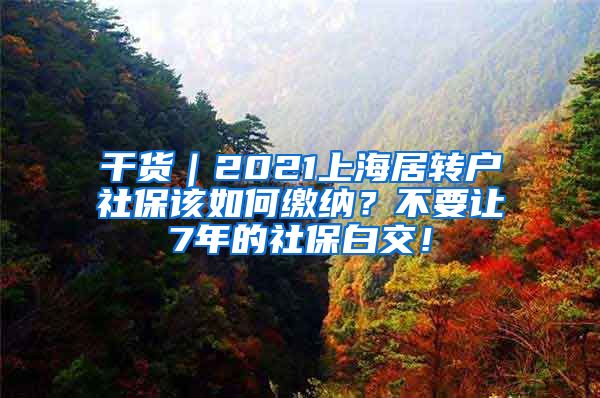干货｜2021上海居转户社保该如何缴纳？不要让7年的社保白交！