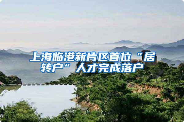 上海临港新片区首位“居转户”人才完成落户