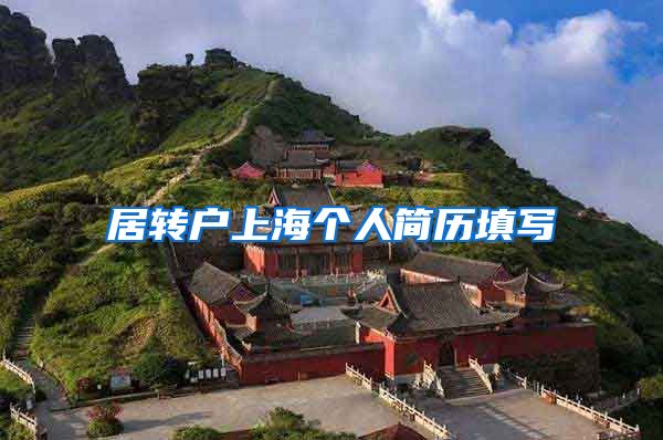 居转户上海个人简历填写