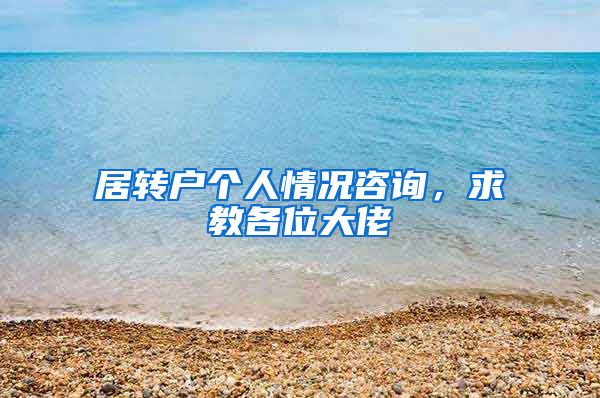 居转户个人情况咨询，求教各位大佬