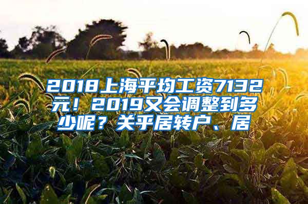 2018上海平均工资7132元！2019又会调整到多少呢？关乎居转户、居
