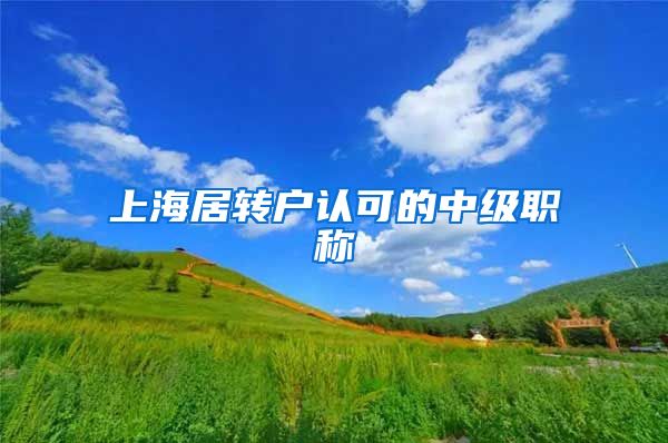 上海居转户认可的中级职称