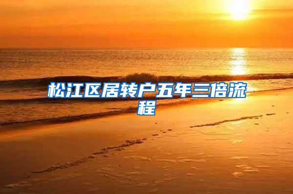 松江区居转户五年三倍流程