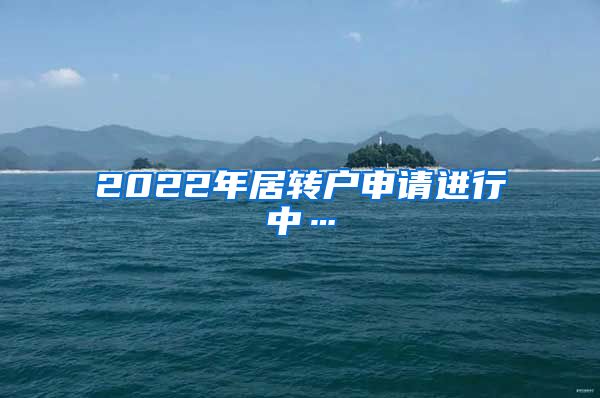 2022年居转户申请进行中…