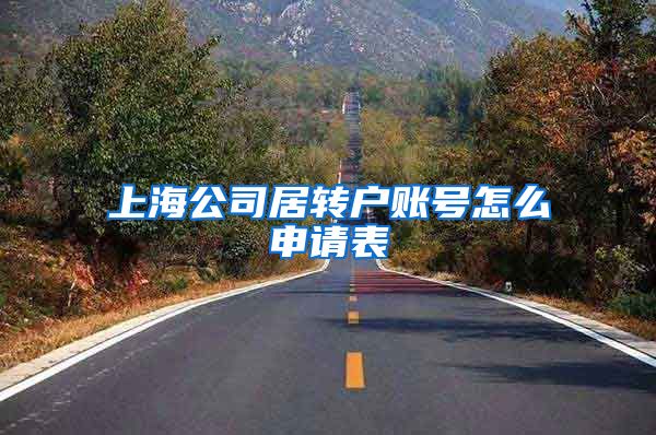 上海公司居转户账号怎么申请表