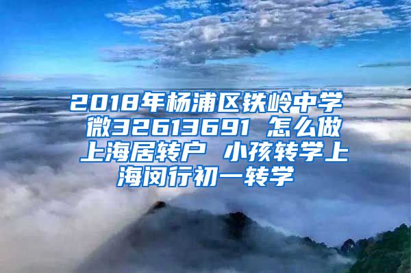 2018年杨浦区铁岭中学 微32613691 怎么做 上海居转户 小孩转学上海闵行初一转学