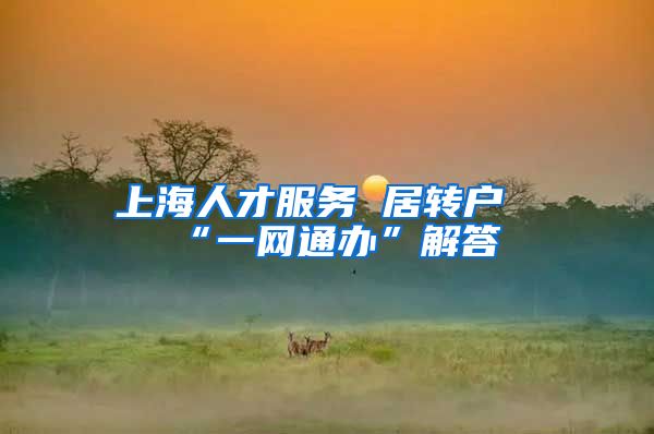 上海人才服务 居转户“一网通办”解答