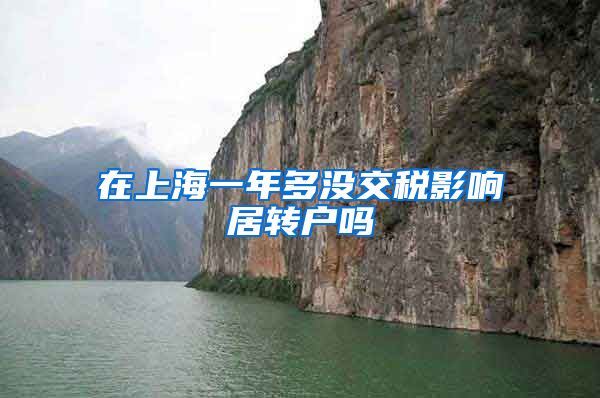 在上海一年多没交税影响居转户吗