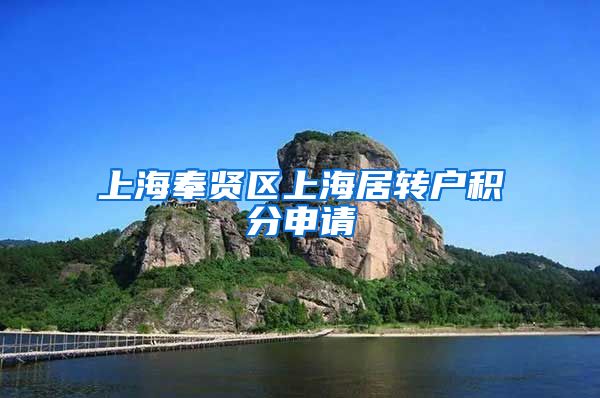 上海奉贤区上海居转户积分申请