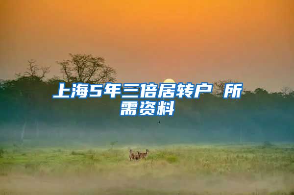 上海5年三倍居转户 所需资料