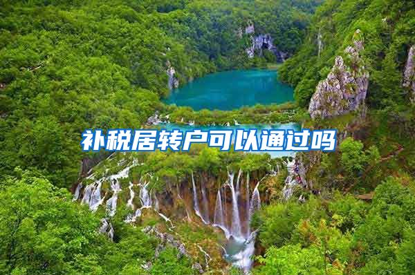 补税居转户可以通过吗
