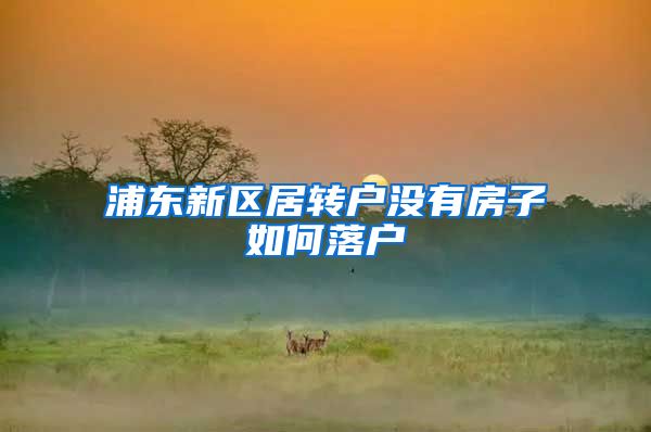 浦东新区居转户没有房子如何落户