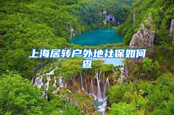 上海居转户外地社保如何查