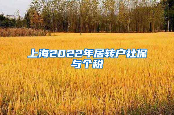 上海2022年居转户社保与个税