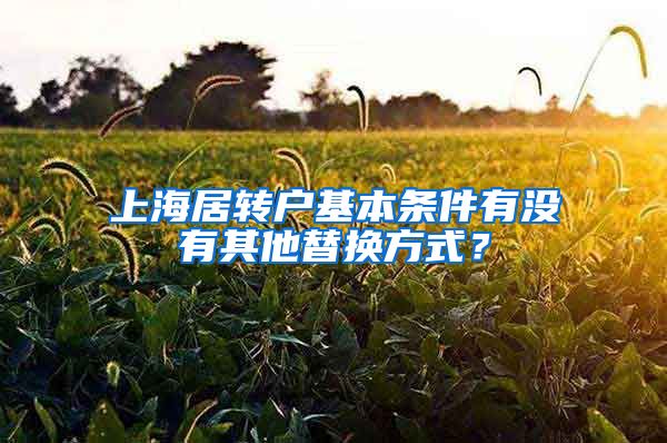 上海居转户基本条件有没有其他替换方式？