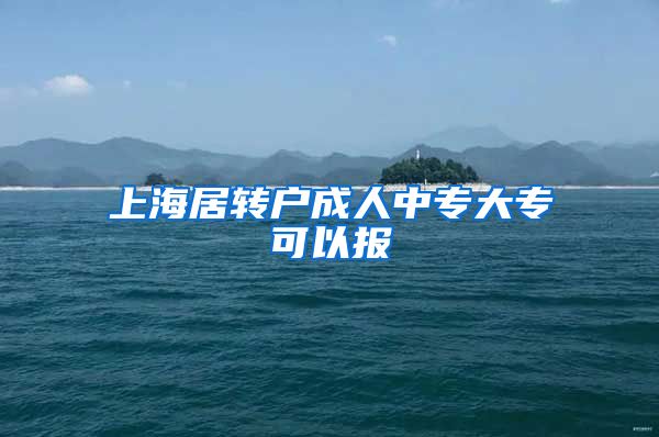 上海居转户成人中专大专可以报