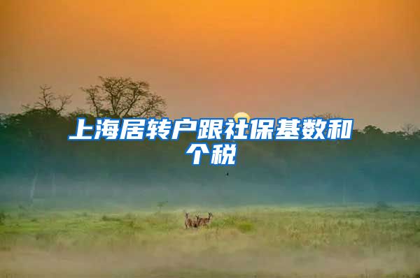 上海居转户跟社保基数和个税