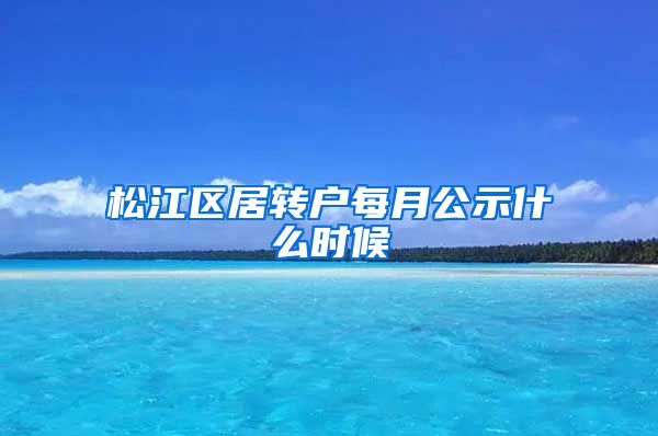 松江区居转户每月公示什么时候