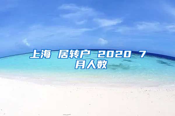 上海 居转户 2020 7 月人数