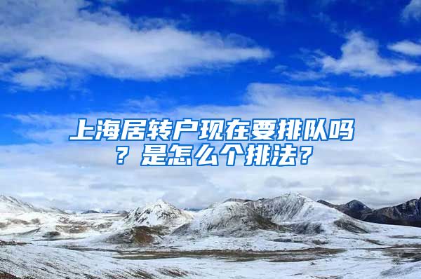 上海居转户现在要排队吗？是怎么个排法？