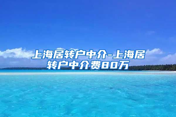 上海居转户中介-上海居转户中介费80万