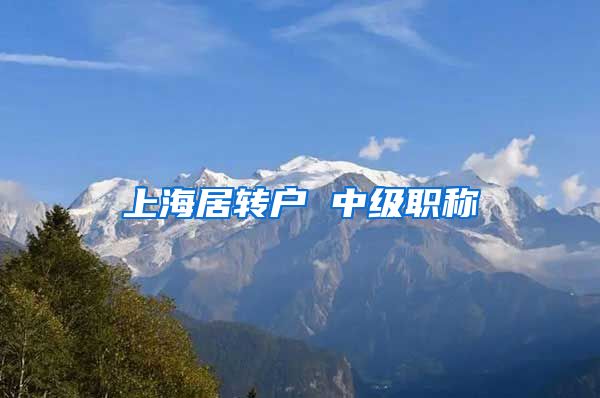 上海居转户 中级职称