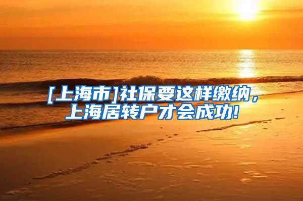 [上海市]社保要这样缴纳，上海居转户才会成功!