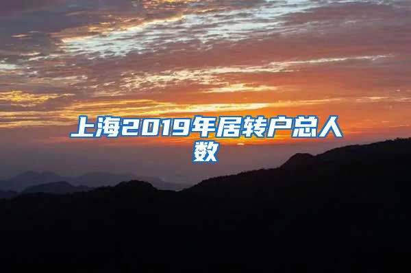 上海2019年居转户总人数