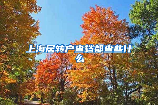 上海居转户查档都查些什么