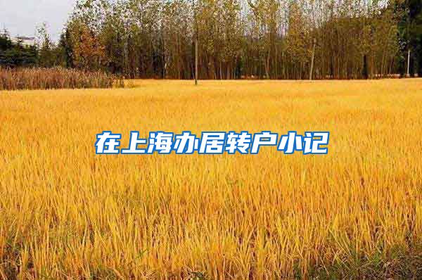 在上海办居转户小记