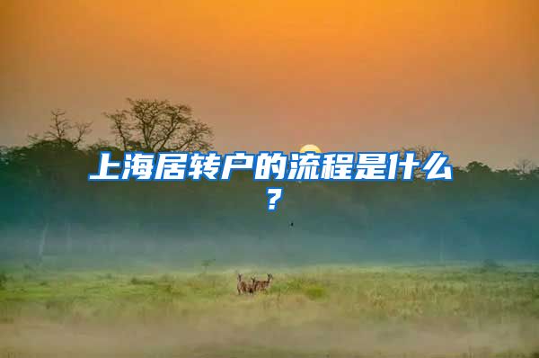 上海居转户的流程是什么？