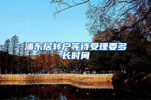 浦东居转户等待受理要多长时间
