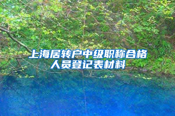 上海居转户中级职称合格人员登记表材料