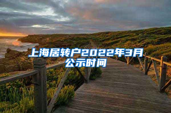 上海居转户2022年3月公示时间