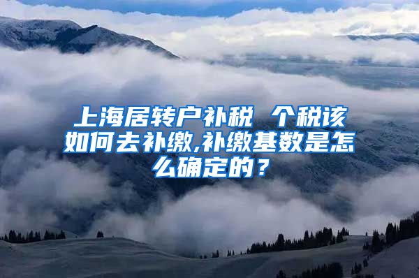 上海居转户补税 个税该如何去补缴,补缴基数是怎么确定的？