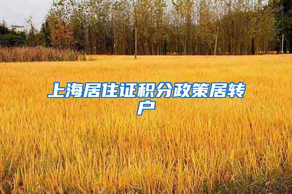 上海居住证积分政策居转户